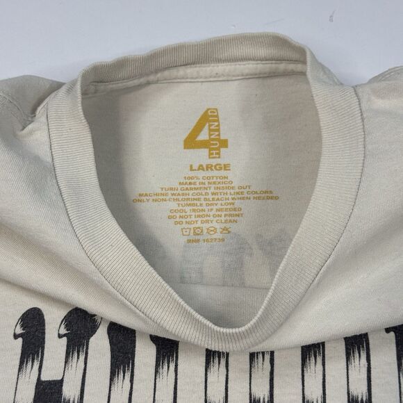 4Hunnid Mens Big Logo Double Sided Skate T-Shirt White Size L - Picture 7 of 9